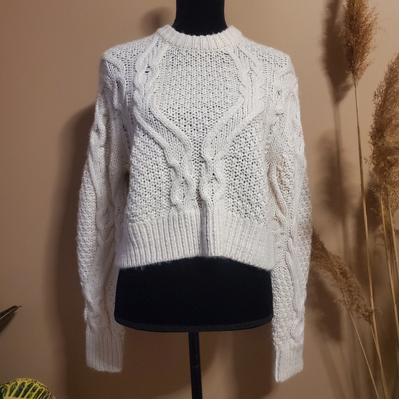 FCUK Kalina Cable Knit Jumper Sweater in Classic Cream - Picture 3 of 14